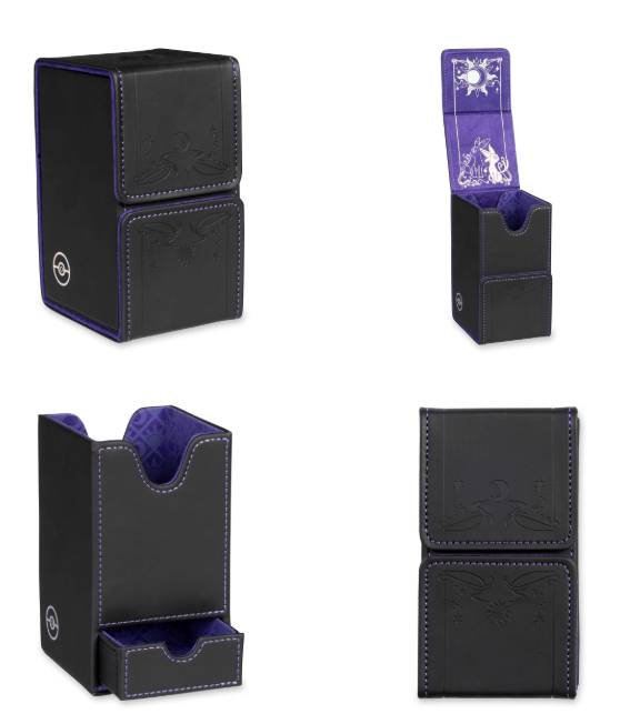 このデッキケース、いつか日本にも上陸するのかな…
僕はずっと待ってるよ…
（お財布に優しいと尚嬉しい）
Celestial Espeon &amp; Umbreon Premium Deck Box