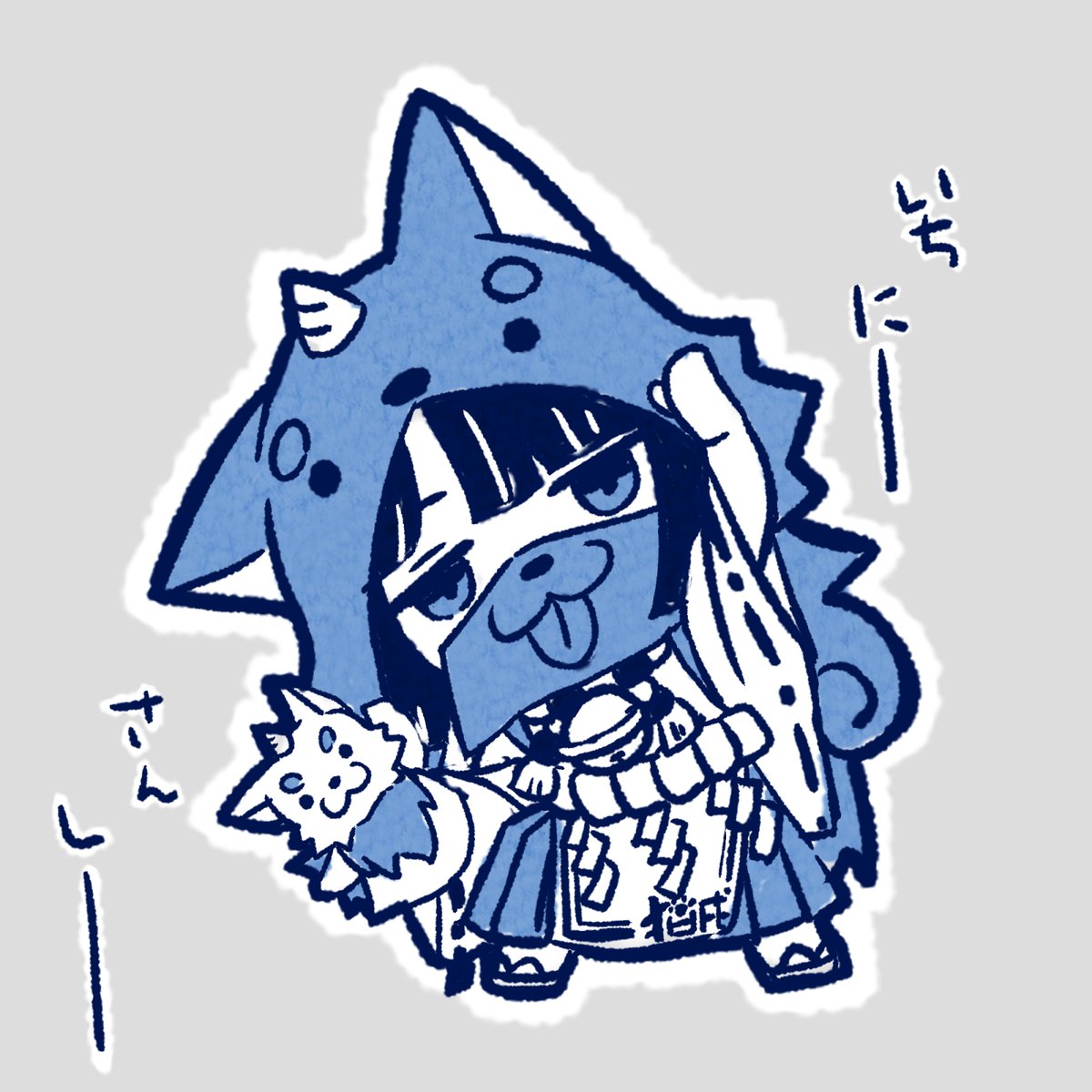 こまいぬ ⛩狛戌⛩（こまいぬ）ミニキャライラストレーター（mini