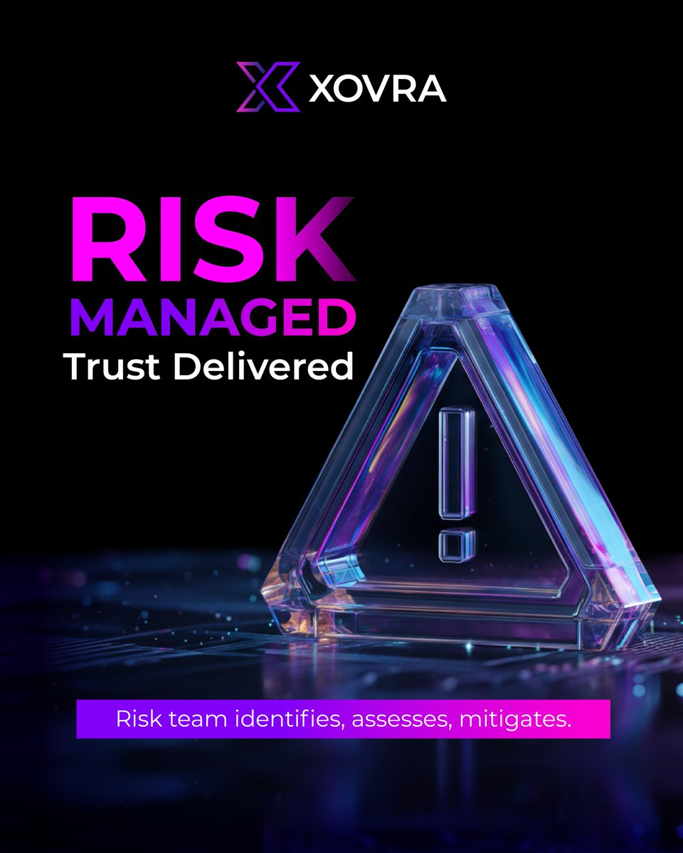 xovraofficial's tweet image. ⚖️ Risk Managed. Trust Delivered.🔒

Our Risk Management Team works tirelessly to identify, assess, and mitigate risks — ensuring capital safety and consistent returns. With XOVRA, stability isn’t a promise. It’s a system.✨

#XOVRA #RiskManagement #SecureWealth