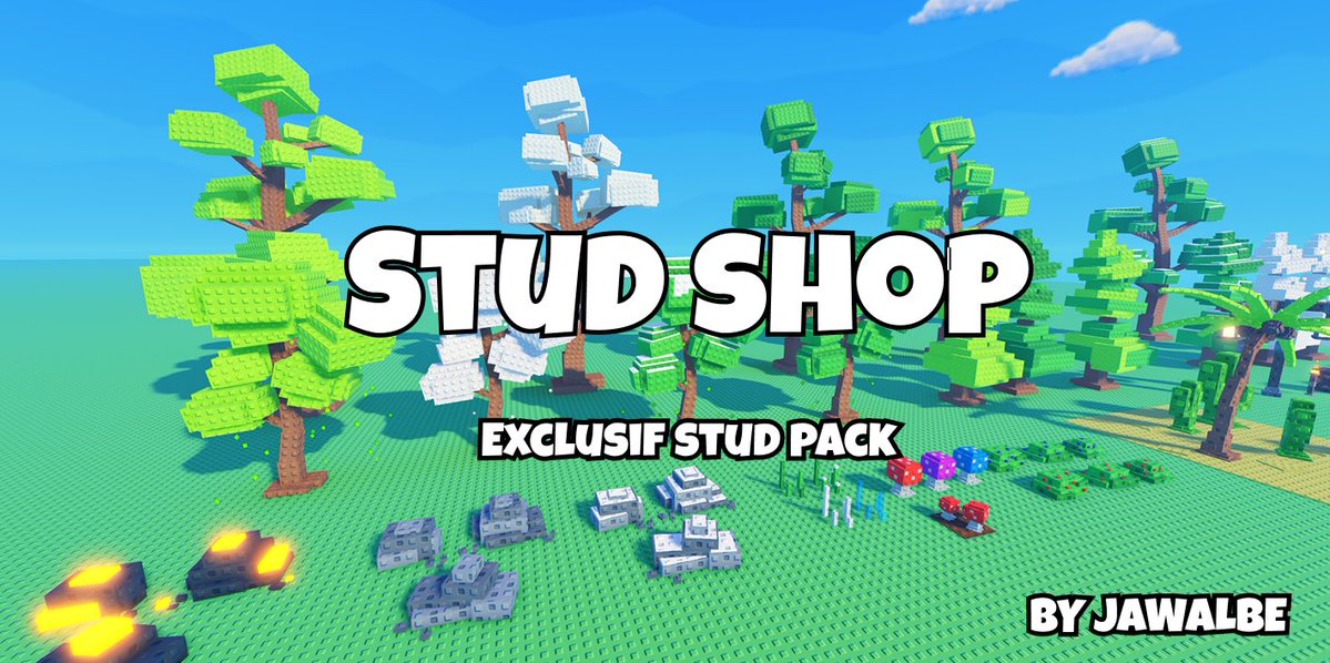 JawModels's tweet image. Stud Pack (V2) is finally out! (12,99€) (64 models) link in my bio ⬇️ #RobloxDev #RobloxStudio #RobloxAssets #RobloxBuilds #RobloxDeveloper #RobloxCreation #RobloxBuilding #DevResources #GameDev