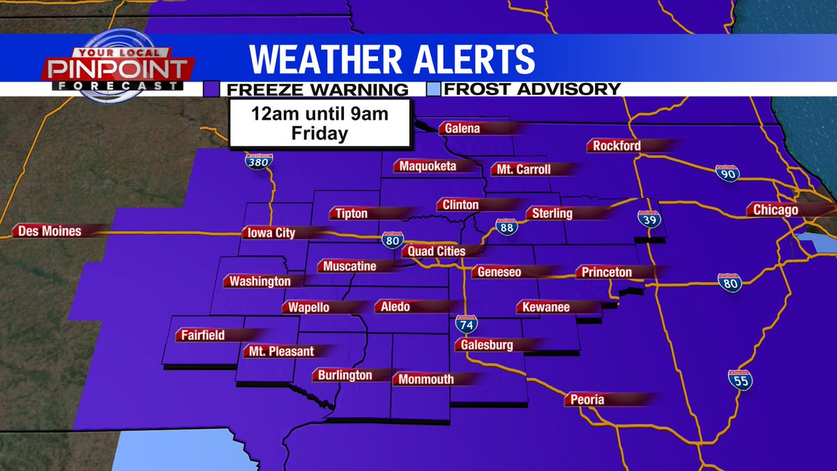 FREEZE WARNING Friday morning!