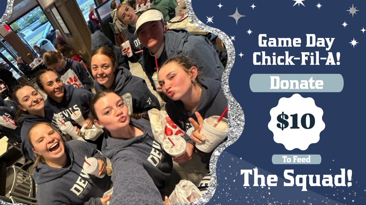 FDU Devils Softball (@fdudevilssb) on Twitter photo Need Mor Chikin!!! 🐄🍟
Buy the squad some <a href="/ChickFil/">Chick Fil A</a> nuggets with a $10 donation! 😁
givecampus.com/schools/Fairle… Need Mor Chikin!!! 🐄🍟
Buy the squad some <a href="/ChickFil/">Chick Fil A</a> nuggets with a $10 donation! 😁
givecampus.com/schools/Fairle…