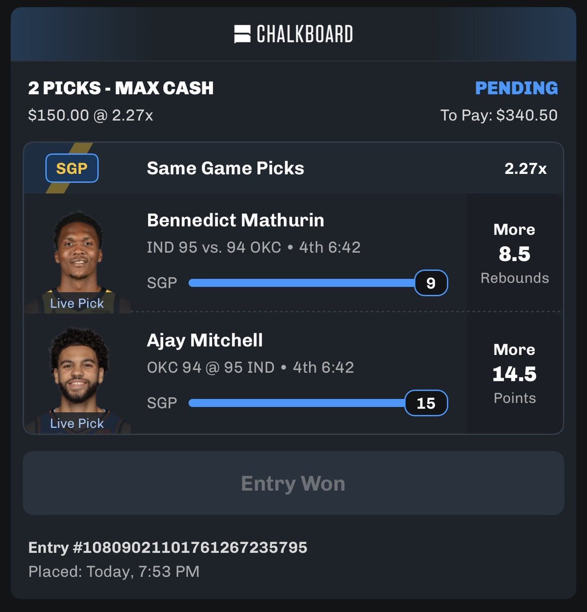 CASH THE LIVE BET 💰💰💰💰💰

If this tweet get 100 likes, I’ll tweet another for the next game 

Back to Back LIVE BET CASHES in the #FREE DISCORD ⬇️

discord.gg/9R3XmVv5w
