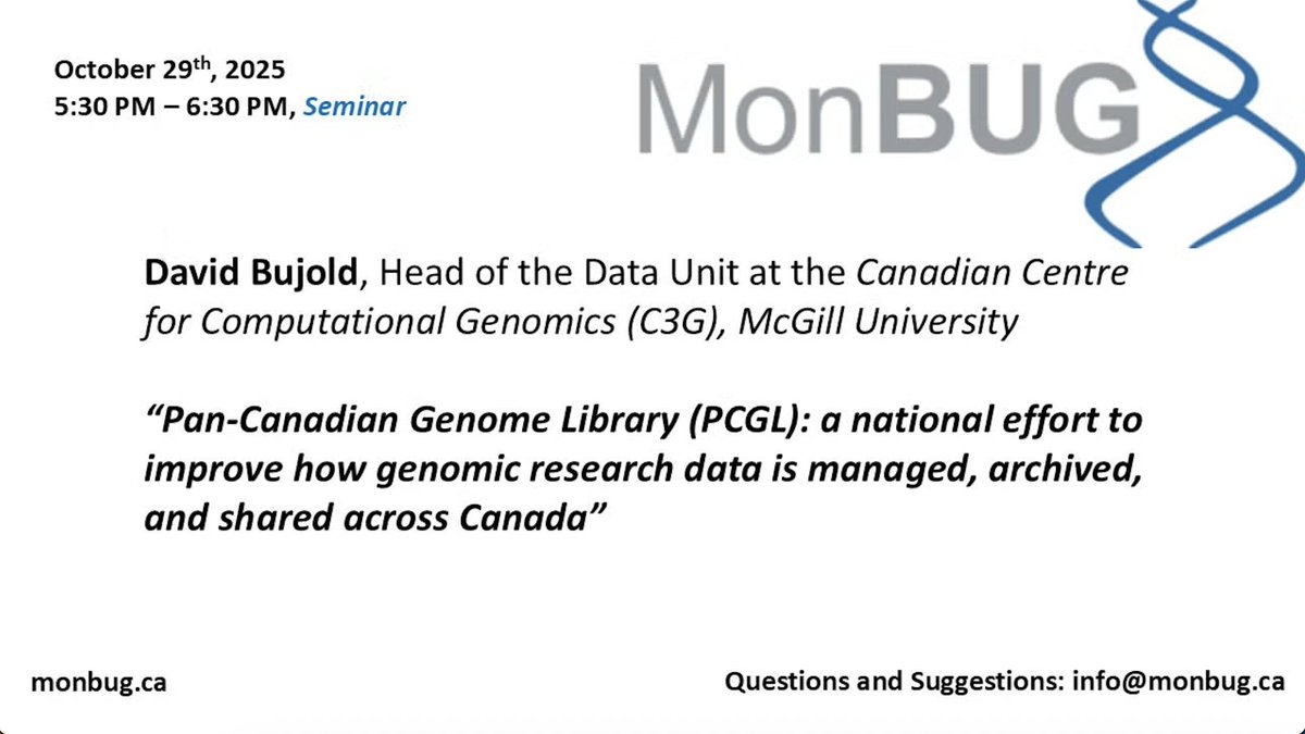 MonBUG (MTL Bioinformatics Users Group) tweet media