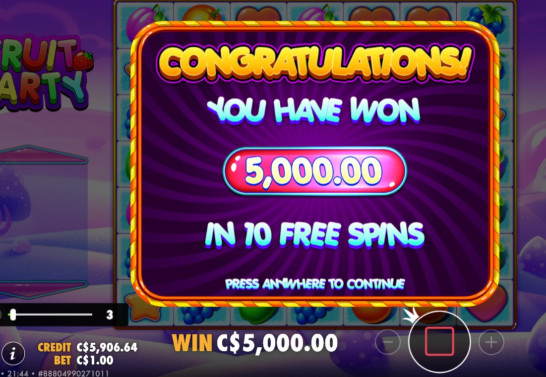 🚨MAX WIN ALERT🚨

Fruit Party from <a href="/PragmaticPlay/">Pragmatic Play</a>  Max Win on first buy

Spinna Certified💯