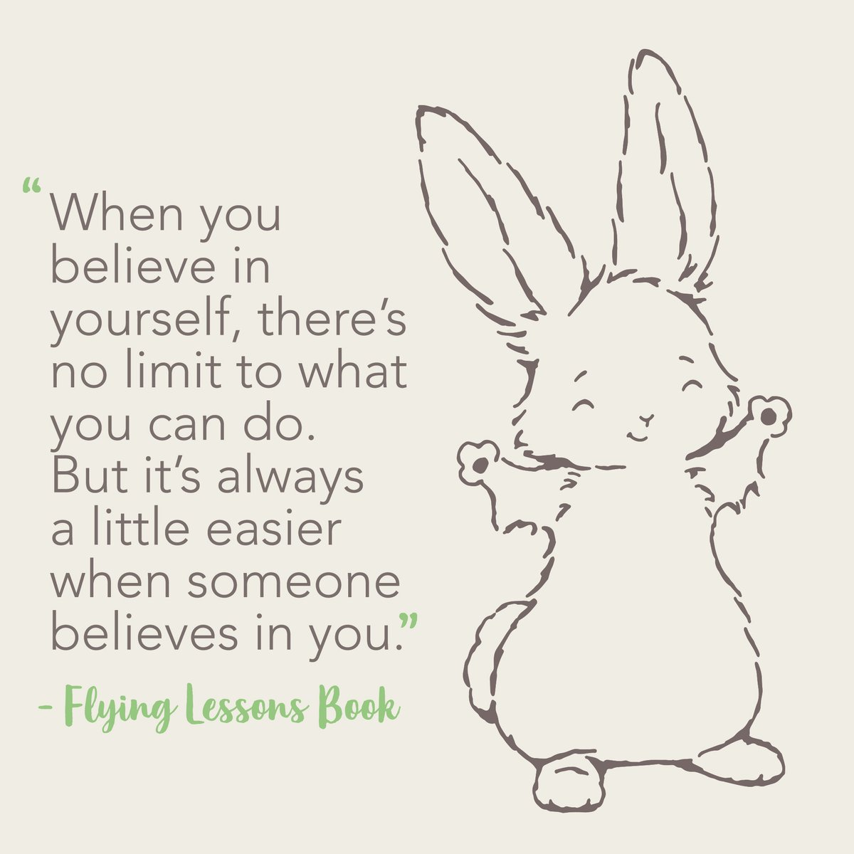 BunniesByTheBay's tweet image. Wise words from our Flying Lessons book 📚

#bunniesbythebay #givegladdreams #flyinglessons #friendship #storytime
