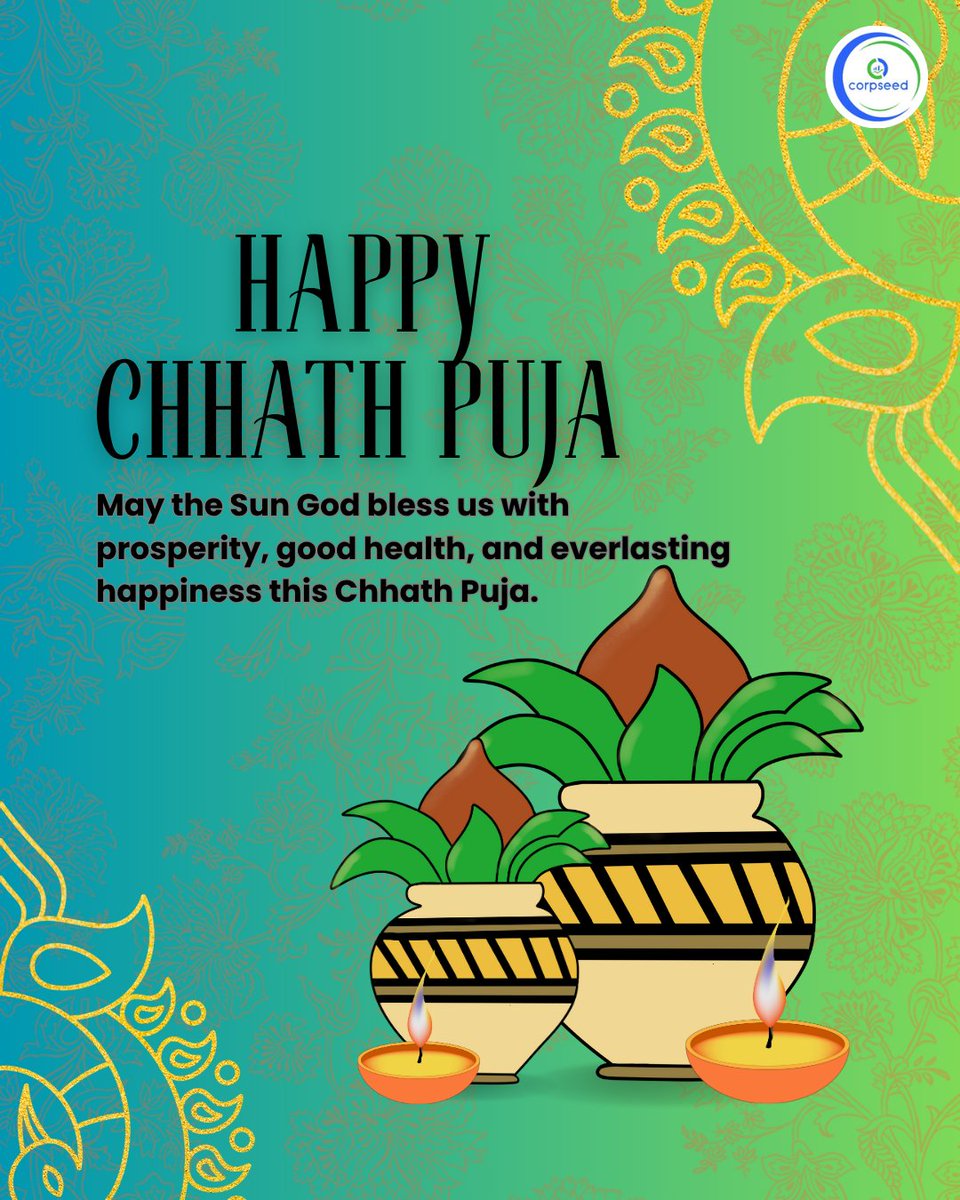 corpseed's tweet image. 🌞 Chhath Puja Blessings 🌾✨
Let’s celebrate faith, purity, and gratitude to the Sun God. 🙏🌅
Corpseed wishes you all a bright and blissful Chhath Puja! 💛🌻

#ChhathPuja #ChhathPuja2025 #Corpseed #FestiveVibes #SunWorship #PositiveEnergy