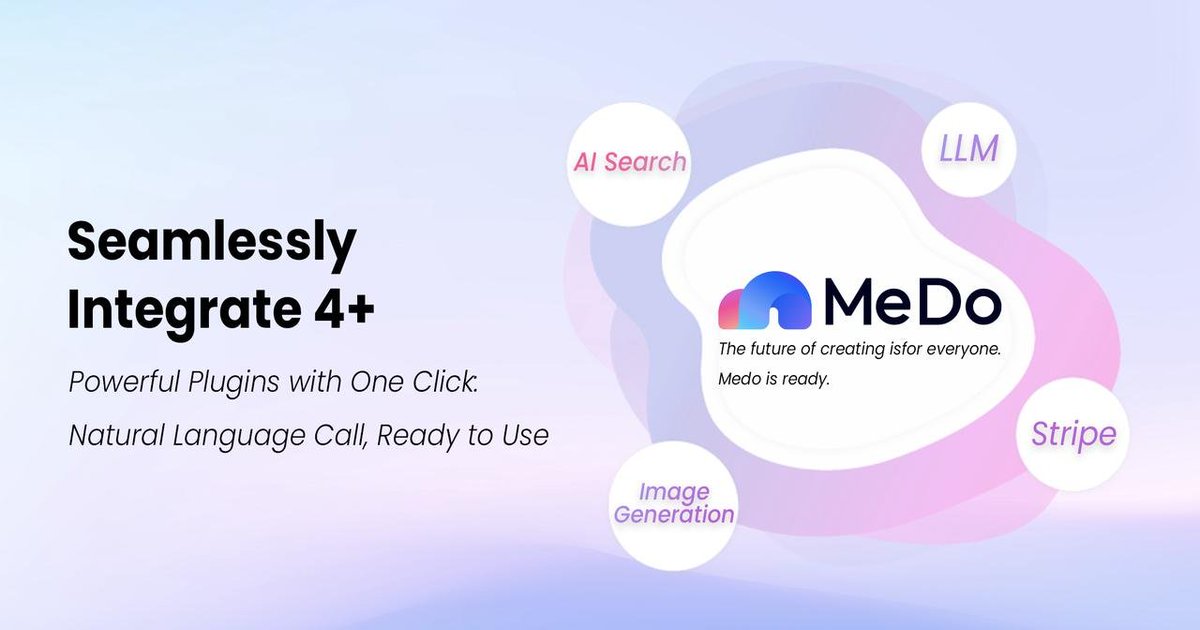 ShawnZhu_MeDo's tweet image. MeDo's new version is live at medo.dev! 
Let's build apps & websites effortlessly with no code. Try it now! 👆
#MeDoJourney #NoCodeAI