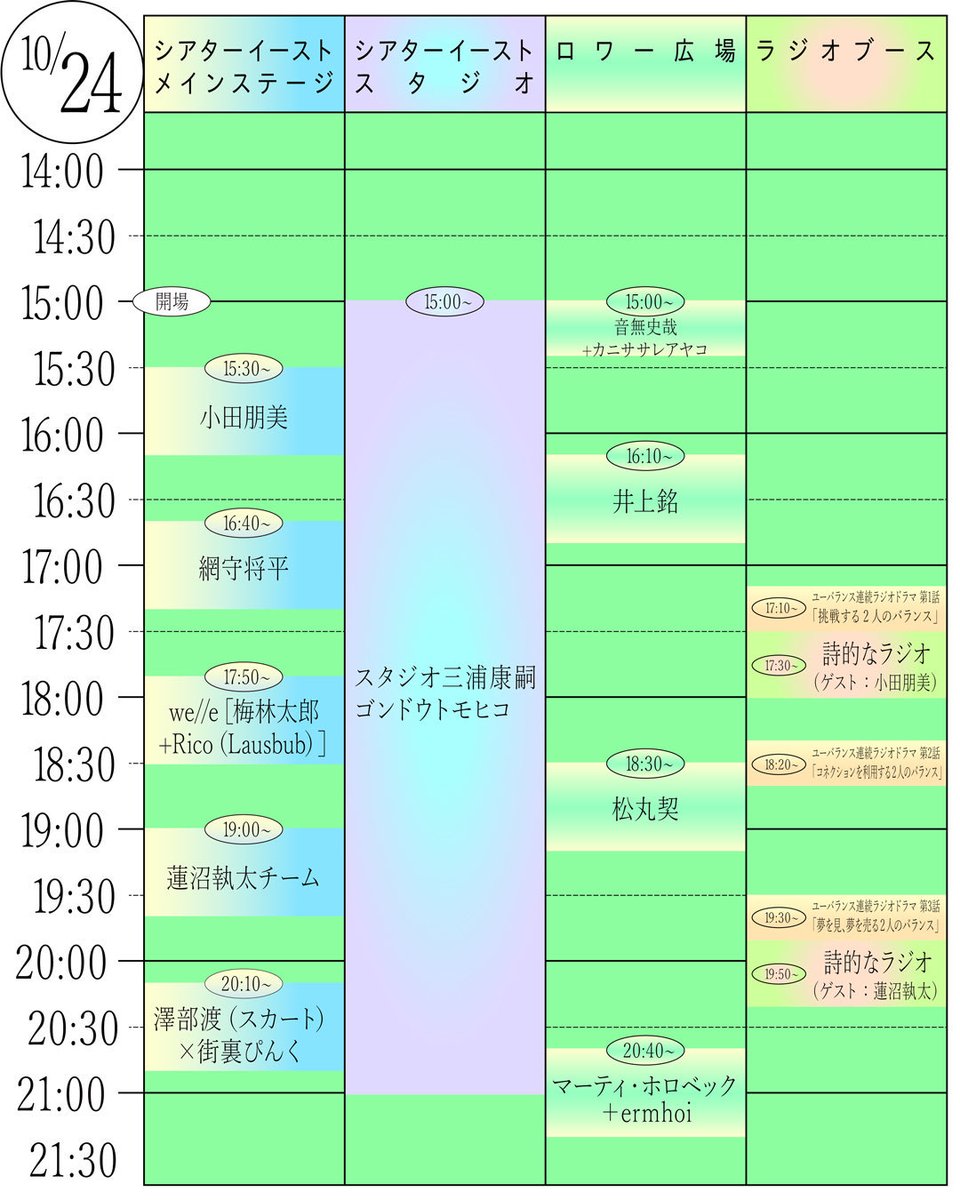 s_k_i_r_t's tweet image. 【TODAY!!★彡】

ユーバランス  舞台芸術祭「秋の隕石2025東京」@ 東京芸術劇場に出演です！
澤部渡（スカート）× 街裏ぴんくの出演は20:10-になります！

よろしくお願いします🙆‍♂️