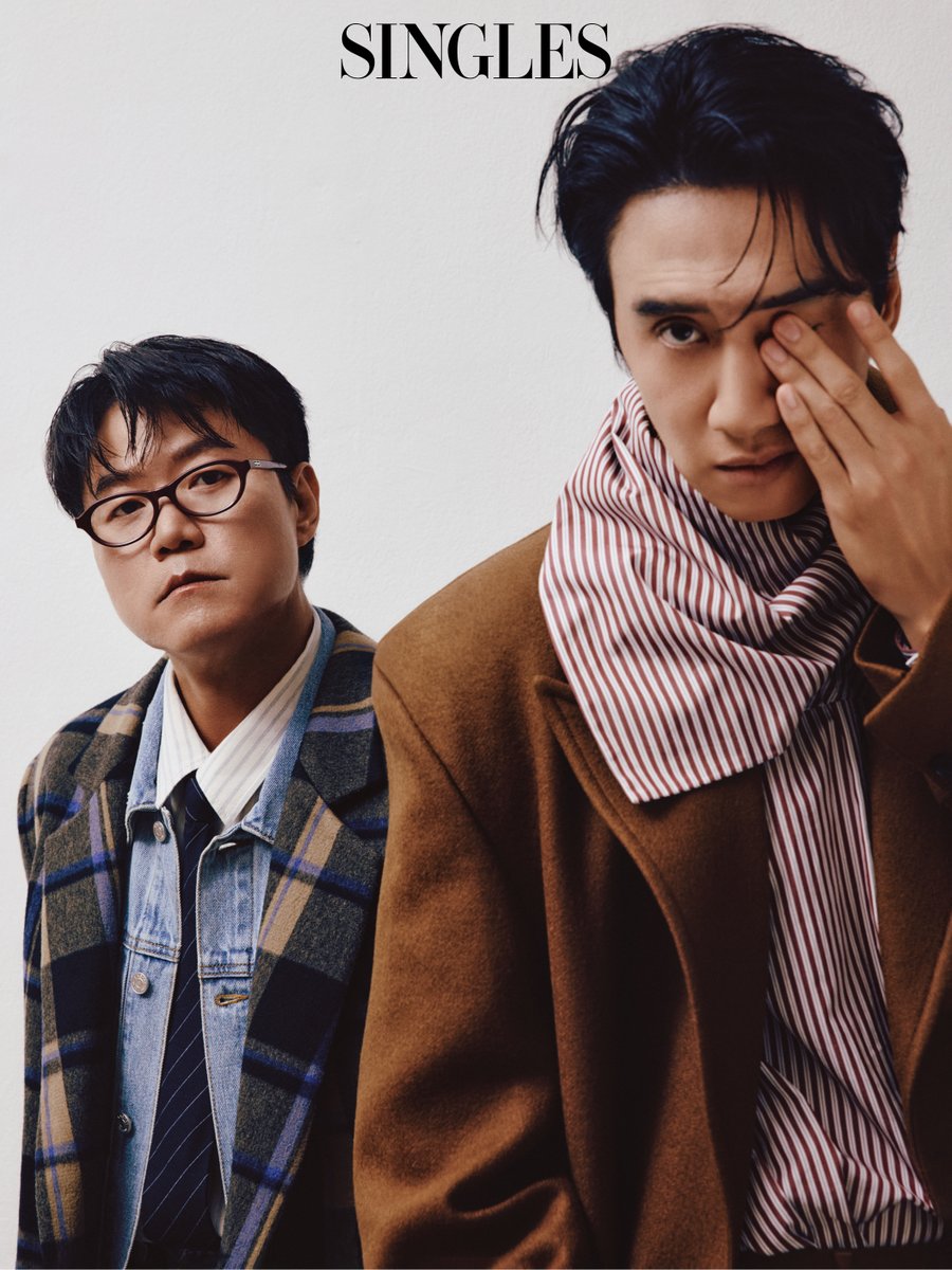 singlesmania's tweet image. #SINGLES_COVER #NovemberIssue 
이 케미 영원했으면...💖 &lt;싱글즈&gt; 11월호 커버의 주인공 배우 #이광수, #김우빈 #도경수  그리고 #나영석 PD의 화보 컷을 공개합니다. 
&lt;콩 심은 데 콩 나서 웃음팡 행복팡 해외탐방&gt; 첫 방송 이후 이들의 매력에 빠진 분들이라면 네 사람이 완성한 화보와 인터뷰를…