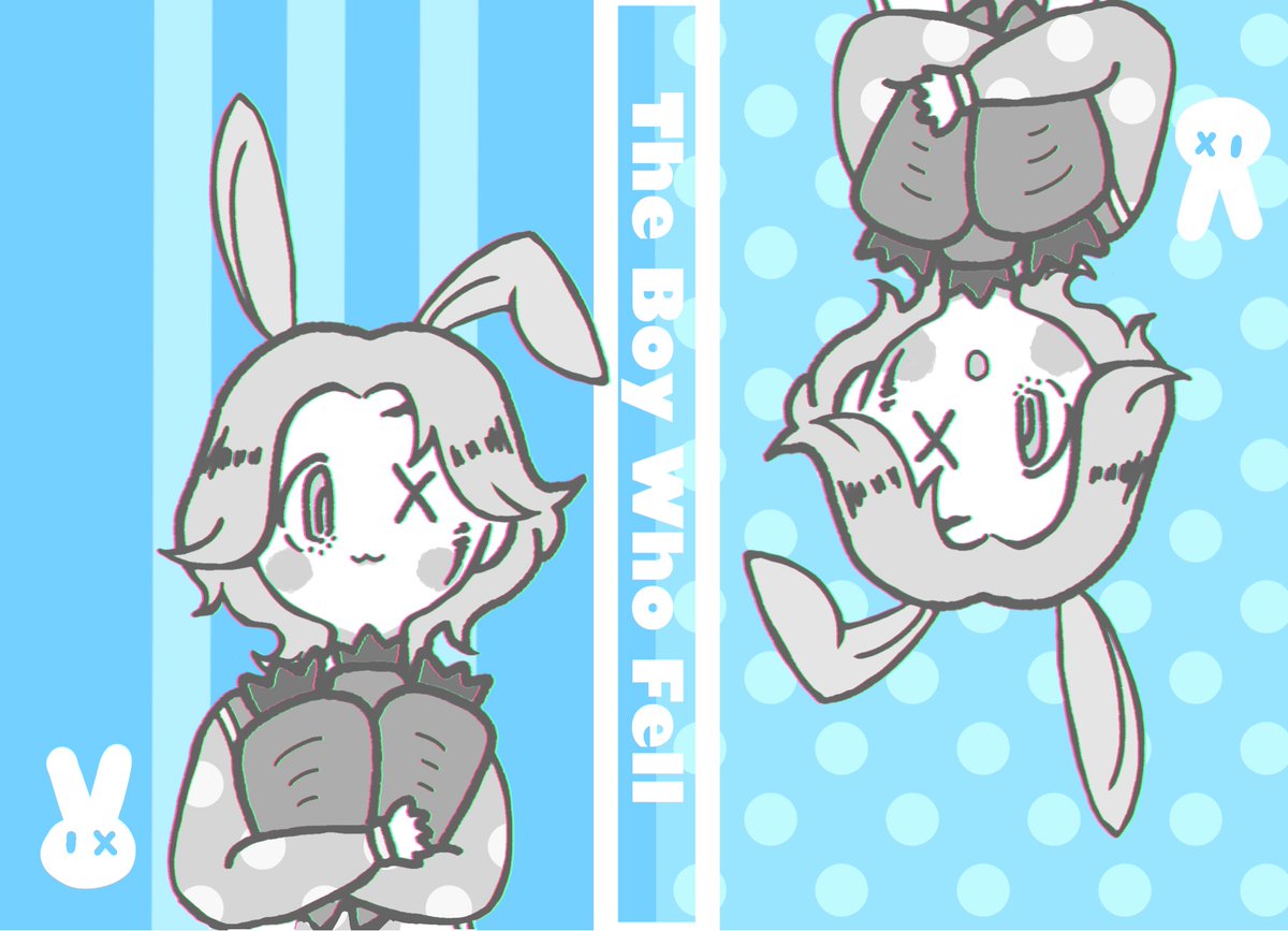 グッズ用の墜落ちゃん可愛く描けた🐰♡♡