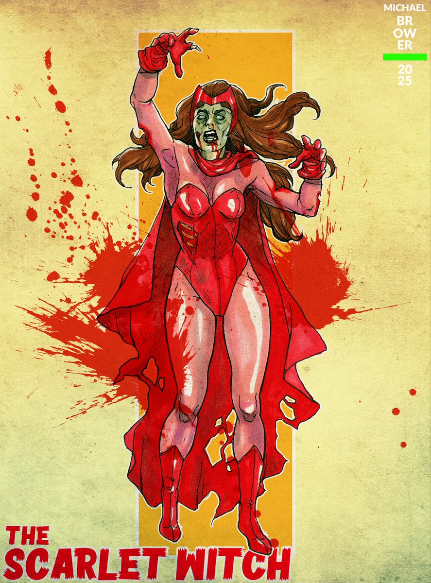 Zombified Wanda Maximoff—The Scarlet Witch! 
#Marvel #MarvelComics #MarvelZombies #WandaMaximoff #TheScarletWitch #ZombieWandaMaximoff #ZombieScarletWitch #TheAvengers #MarvelsAvengers #XMen #Zombies #Halloween #Undead #Superheroes #Comics #Comicbooks
