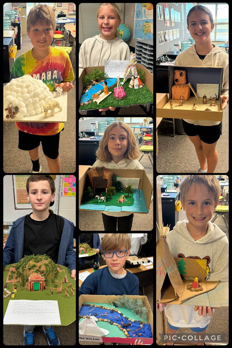 🏡 5th graders brought history to life! Our students built 3D models of dwellings! So neat to see how people adapted to their environment long ago. Very creative &amp; so hands-on! <a href="/WeaversWildcats/">Sage Weaver</a> <a href="/HannahMadison15/">Hannah Madison</a> #TSwildcats1 #bpsne