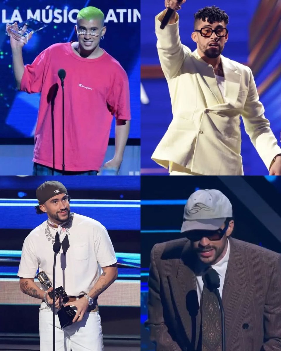 La evolución de Bad Bunny en los premios Billboard 🇵🇷🏆📸