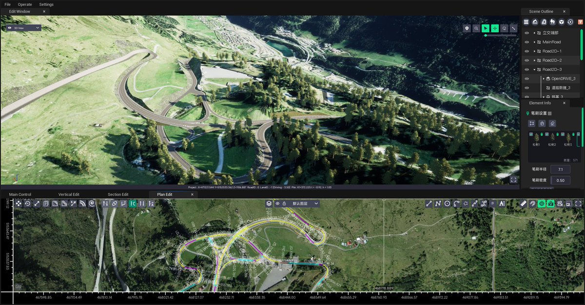 DonsenWorld's tweet image. #gamemap #roaddesign #UnrealEngine #BIM 
Using RoadMate to reconstruct the Gotthard Pass alignment #game #CAD