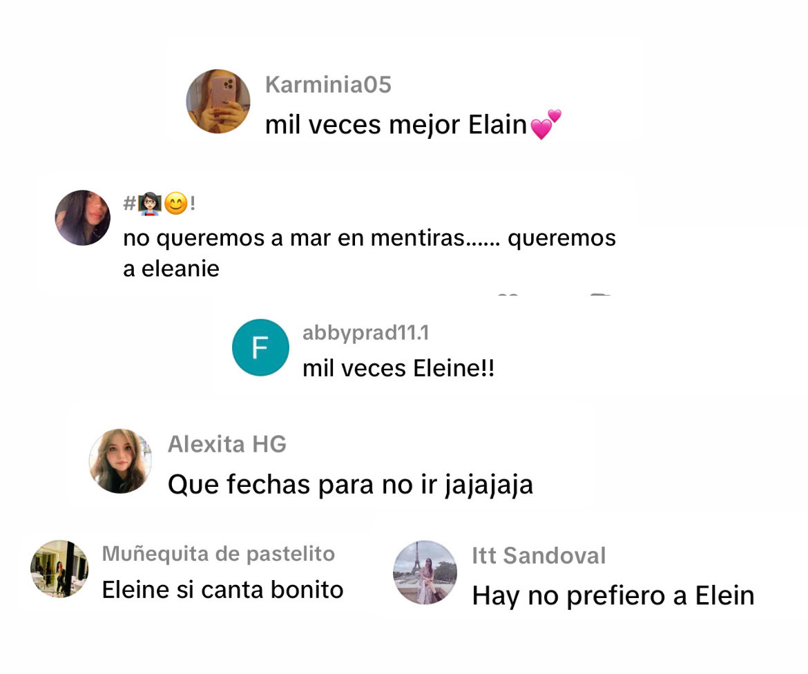 aquí varios de muchos comentarios de las haditas de <a href="/ElaineHaroMusic/">Elaine Haro Music</a> que nunca tiran hate según ella