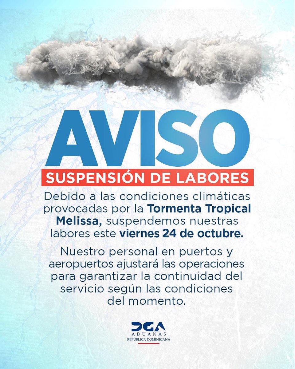 aduanard's tweet image. Exhortamos a todo nuestro equipo y a la ciudadanía a seguir las recomendaciones del Centro de Operaciones de Emergencias (COE) y mantenerse atentos a los canales oficiales.