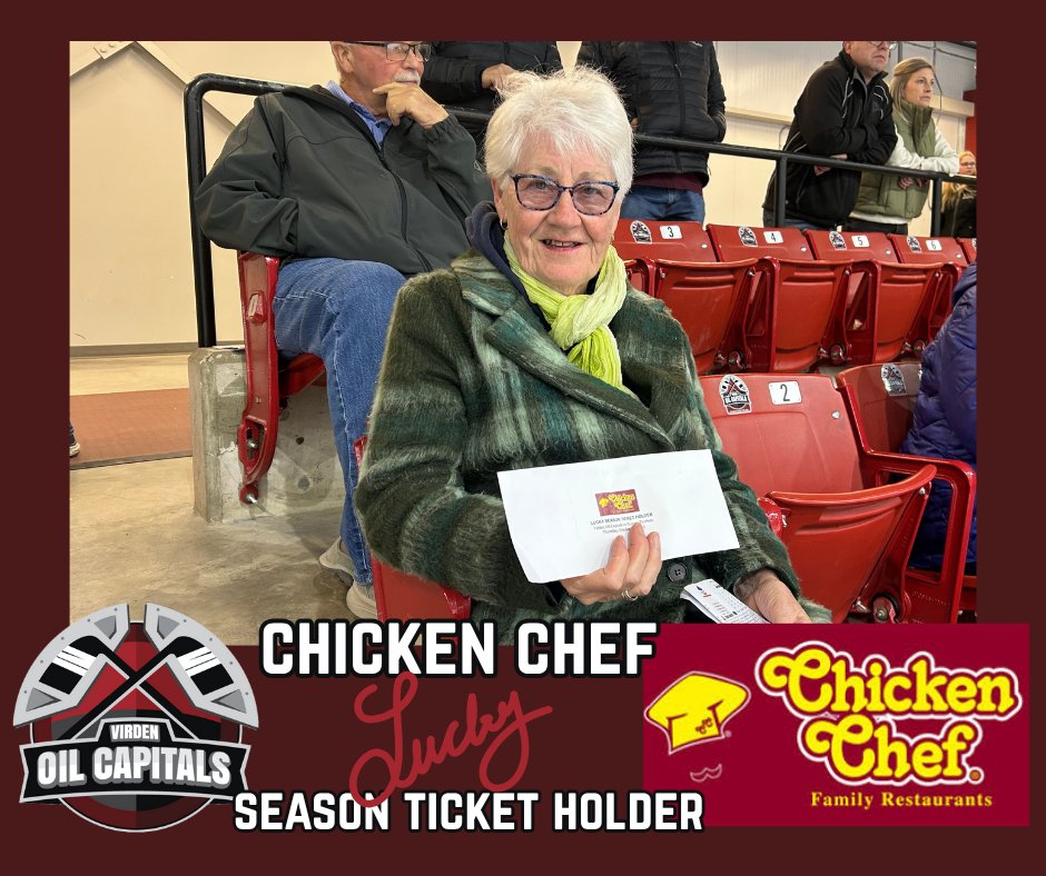 Here is the Chicken Chef Virden lucky season ticket holder form tonights game!