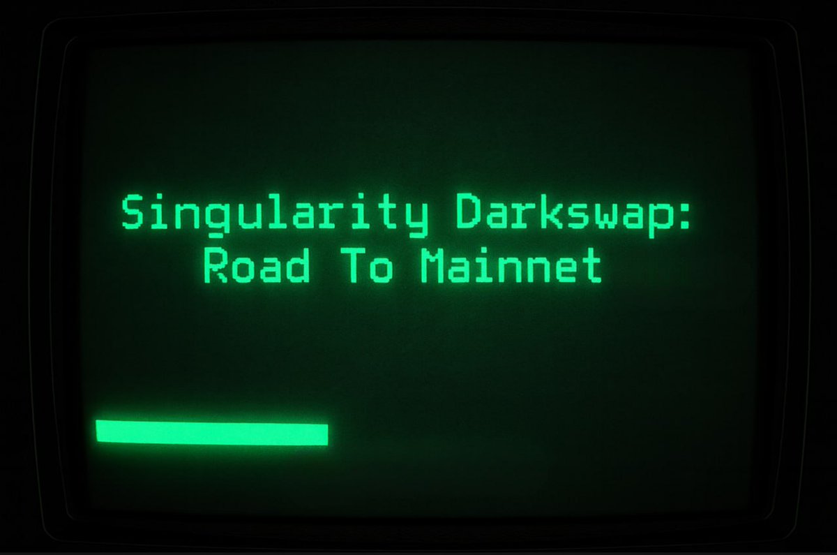 Singularity Darkswap: Road to Mainnet. 

▂▃▄▅▆▇▉

The flagship darkpool DEX is entering its final phase before Q4 2025.

Private swaps. Encrypted matching. Cross-chain privacy.

Read more ↓