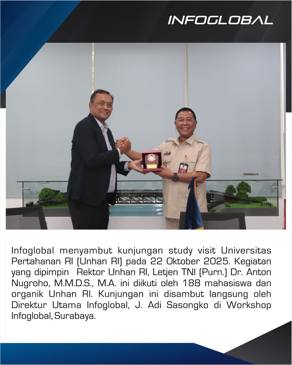infoglobal_ID's tweet photo. Infoglobal Sambut Study Visit Universitas Pertahanan RI 
Baca Selengkapnya: https://t.co/QNB5Susynx https://t.co/4jWBv5rE2G