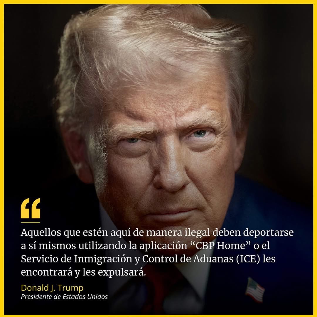 La aplicación CBP Home es su oportunidad de salir voluntariamente si se encuentra en Estados Unidos sin estatus legal. 
Úsela ahora, o podría ser localizado y deportado sin posibilidad de regresar. Si conoces a alguien que está en EEUU ilegalmente, invítalo a usar CBP Home. 
Más