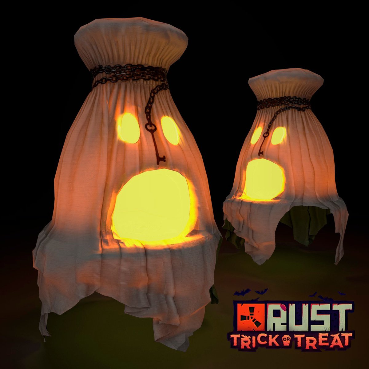 RUSTスキン情報】 今週のスキン 「Ghost」の釜戸。 ハロウィンの定番