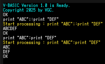 8d0fyMdMXwpRLZc's tweet image. #UNITY2D #Basic まだPrint命令を設定中。。 「;」の扱いを設定してみました🤔