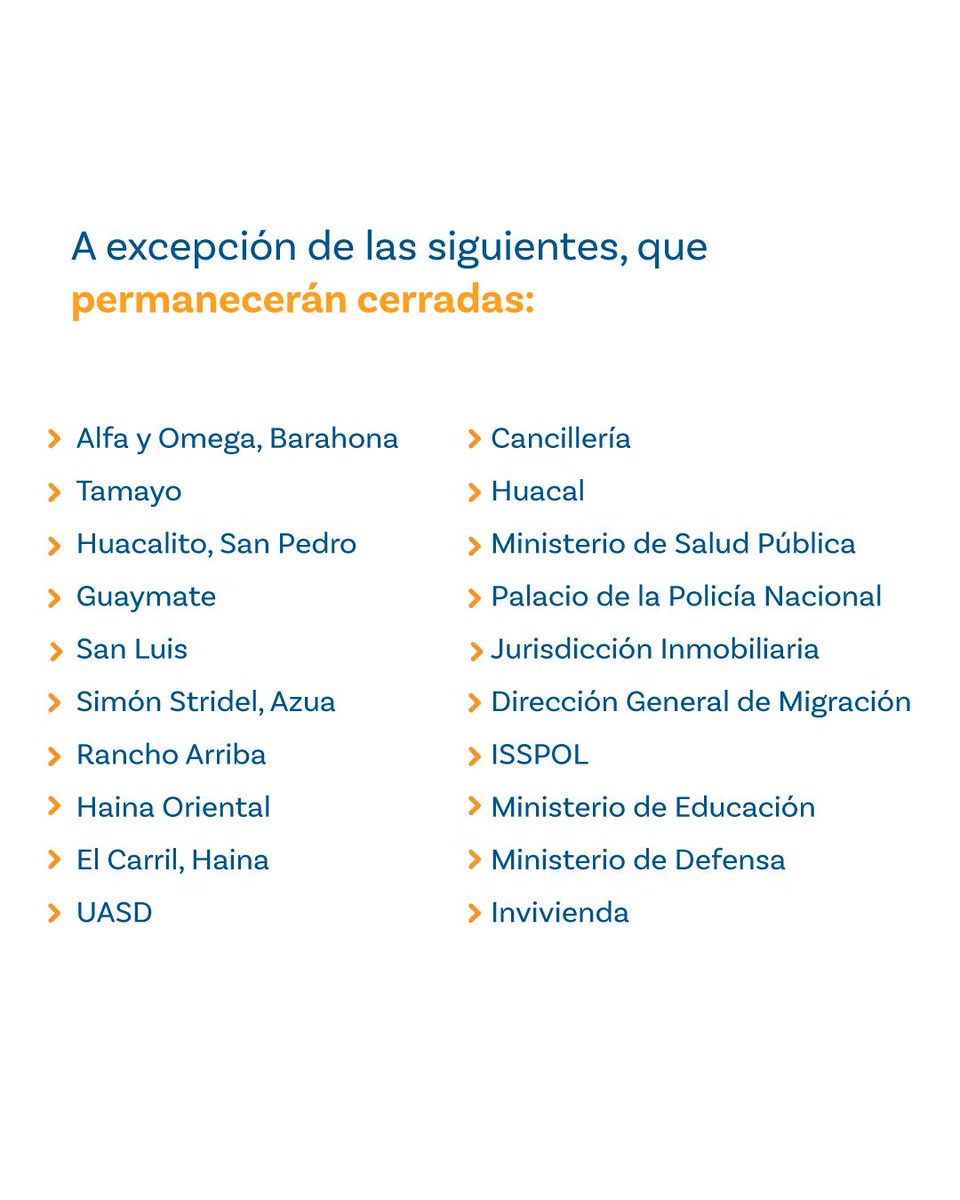 BanreservasRD's tweet image. Nuestra prioridad es garantizar la continuidad del servicio financiero al país, sin poner en riesgo la seguridad de nuestro personal ni de nuestros clientes en zonas vulnerables.
Informamos a nuestros usuarios que las #oficinasBR operarán en horario limitado este viernes 24 de…
