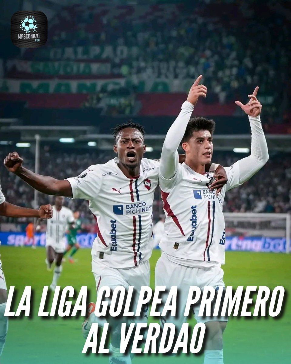 #CopaLibertadores 
La Liga Deportiva Universitaria golea 3-0 a Palmeiras en la ida de la segunda semifinal.

La figura fue el boliviano Villamil con doblete.