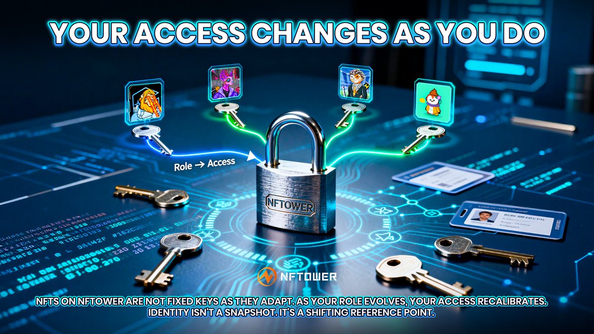 NFTOWER_'s tweet image. 🔗 Access evolves with you on NFTOWER.
💱 NFTs shift—unlocking permissions, adjusting visibility, reshaping rights.
🖼 Programmable progression, not personalization.
🌐 Your identity changes, access recalibrates.
#NFTOWER #DynamicAccess #SmartNFT #ProgrammableIdentity #RoleDriven