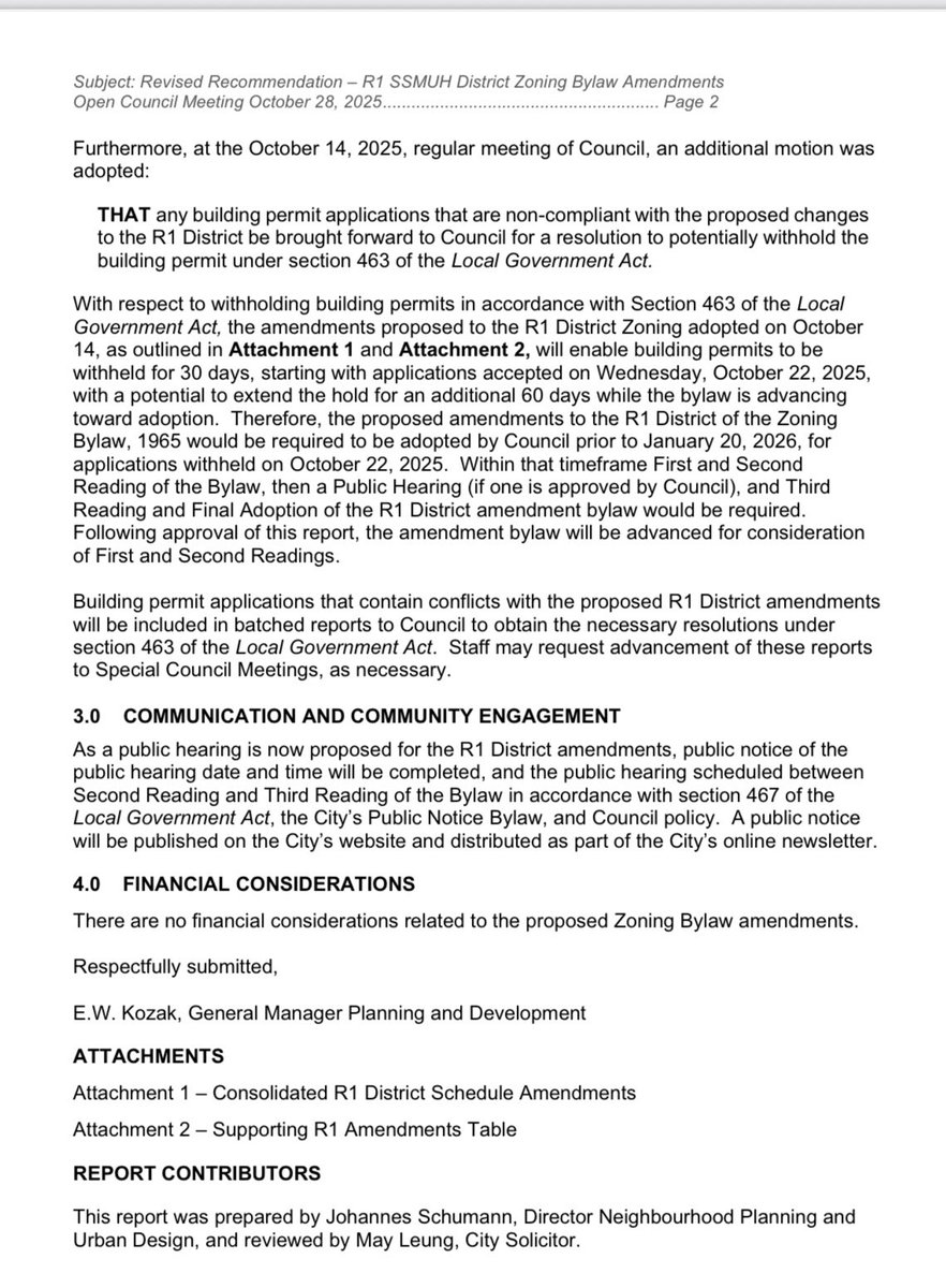 🏛️ Burnaby Council has revised its R1 SSMUH zoning report — a Public Hearing will now be held after all. 📢

This update aligns with what was promised at the OCP hearing earlier this month.

Plans submitted before Oct 22 aren’t affected, but those after may face a temporary hold.