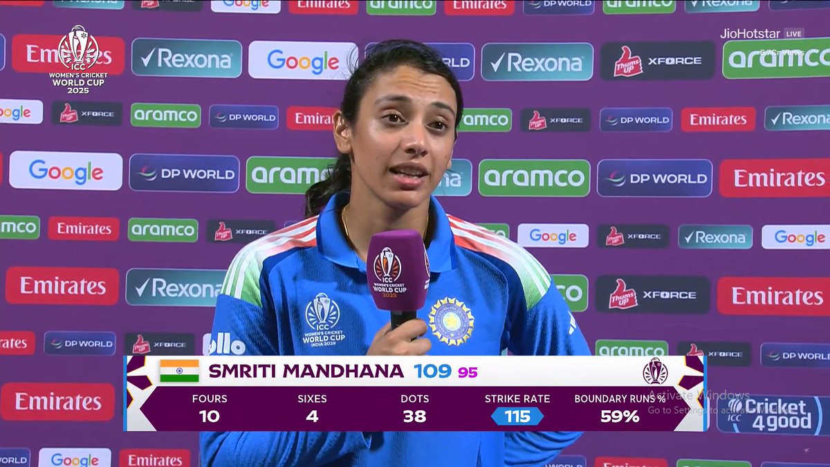 Vivek Kumar Mishra🇮🇳 (@vivek23mishra) on Twitter photo A commendable move by the Indian vice-captain.❤
Smriti Mandhana has confirmed that she will share the Player of the Match award with Pratika Rawal. 👏🫡 A commendable move by the Indian vice-captain.❤
Smriti Mandhana has confirmed that she will share the Player of the Match award with Pratika Rawal. 👏🫡