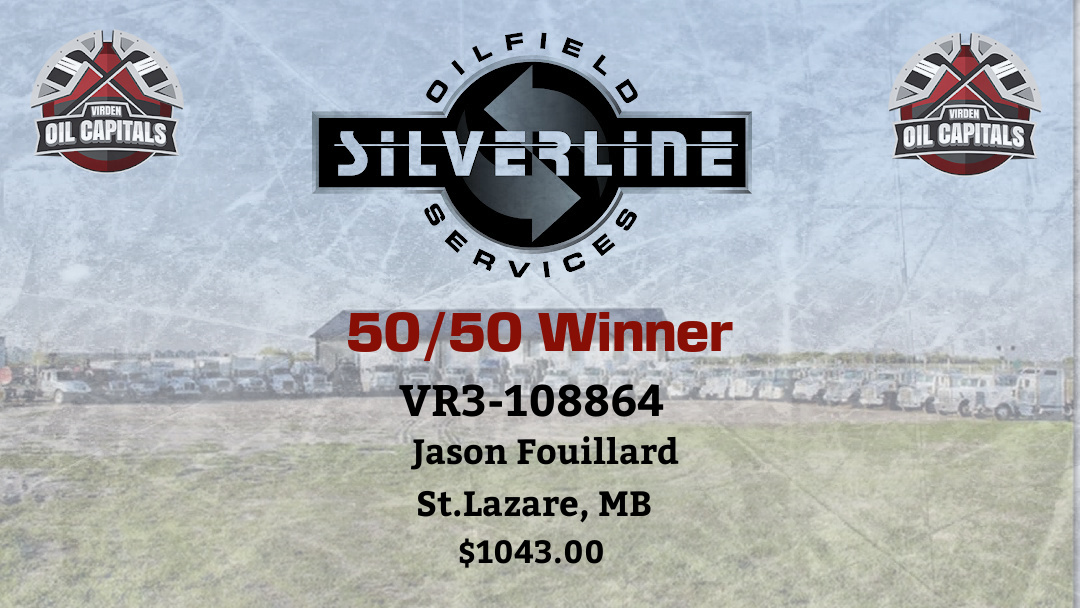 Here is tonights Silverline Oilfield Services 50/50 winner from tonights game!