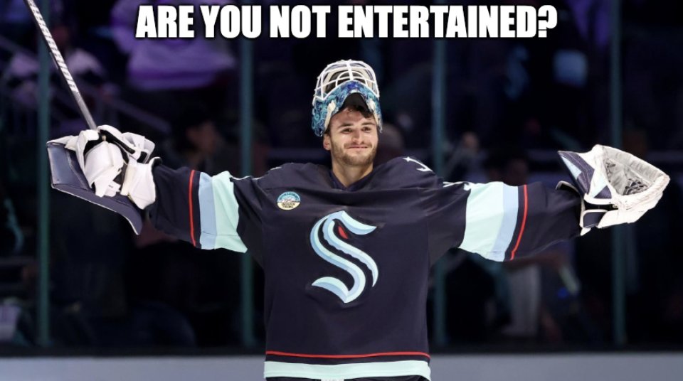 A 32-save shutout, a 3-0 win against one of the best teams in the NHL, and he had an assist. #SeaKraken