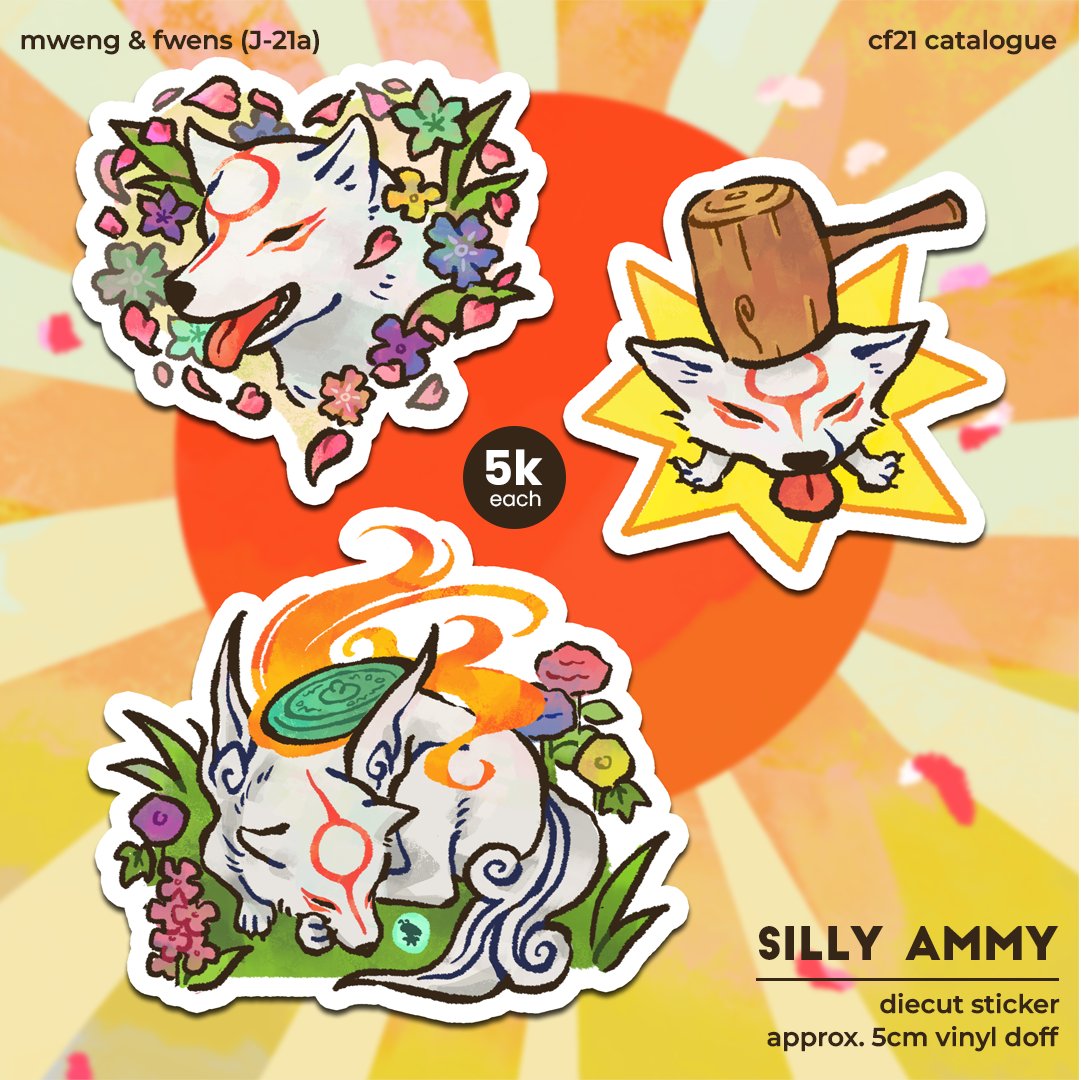 ammy sticker designs for #cf21 💥
#okami #大神 #cf21catalogue