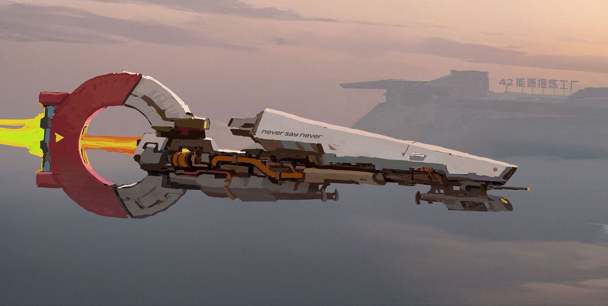 I love colourful spaceships.