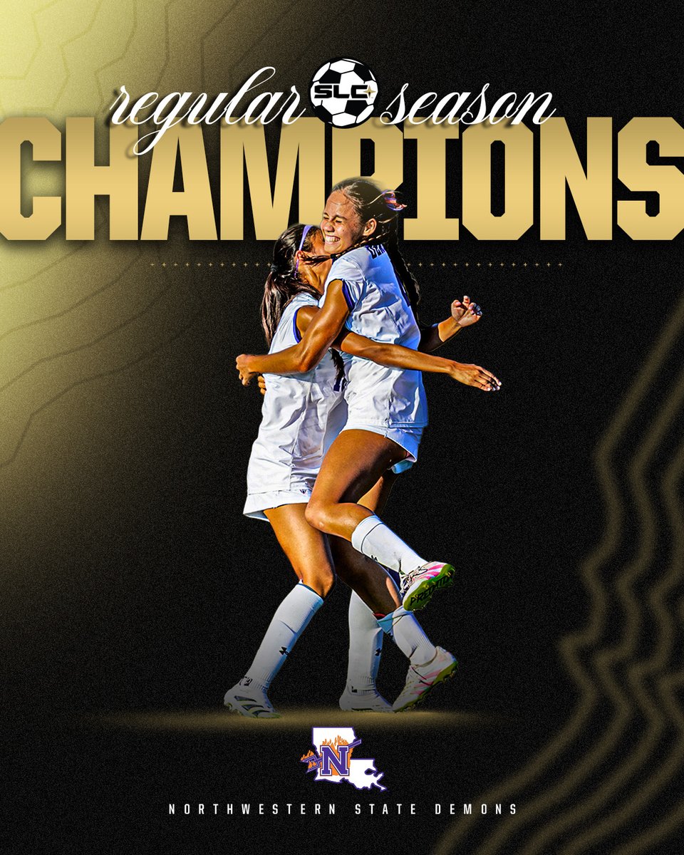 By virtue of tonight's results, Northwestern State has clinched at least a share of the Southland Women's Soccer regular season title!!