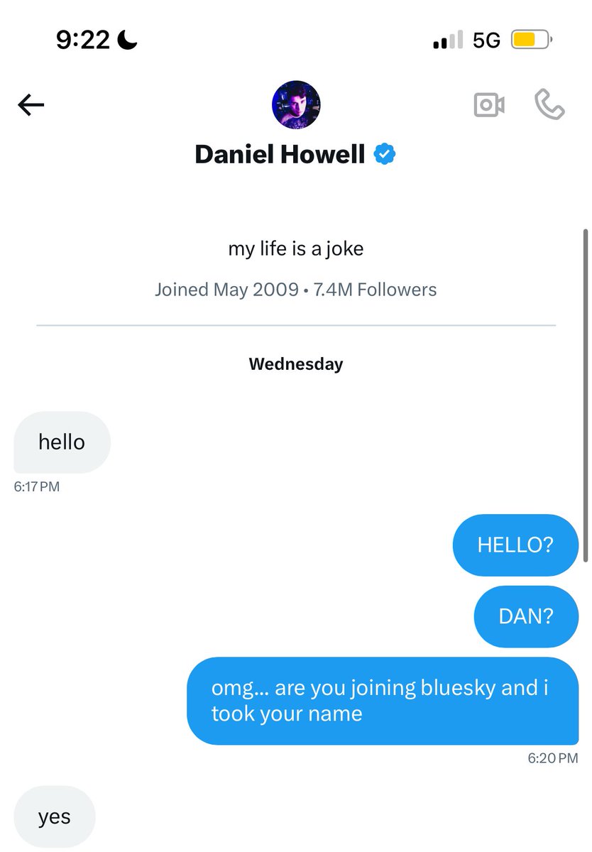merrinsolo's tweet image. i have several but the most important is dan dming me to take my @ danielhowell on bluesky then giving me free merch at TIT for it .🧎🏻