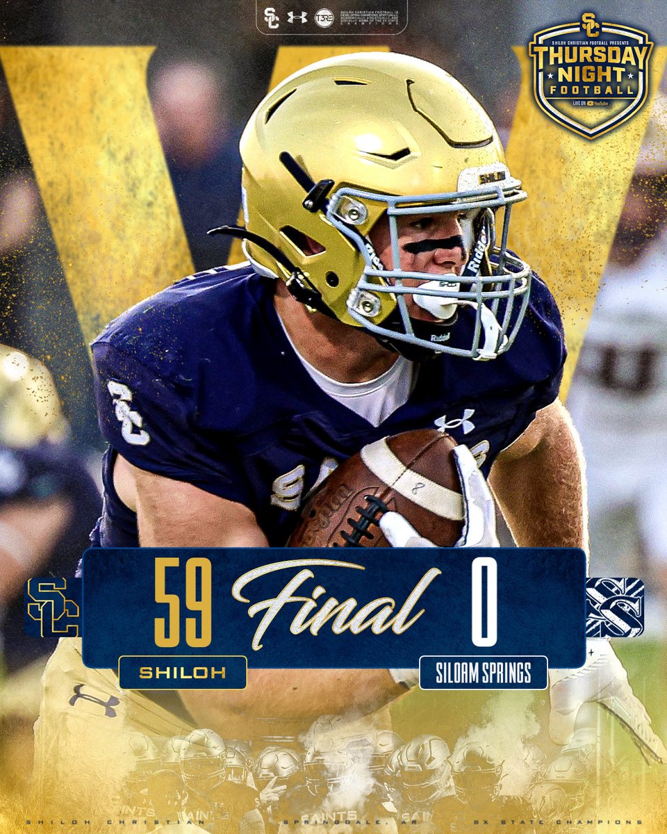 Friday Night Lights or Thursday Night Football…doesn’t matter, Saints WIN.

#GoSaints | #T3RE 
#arpreps