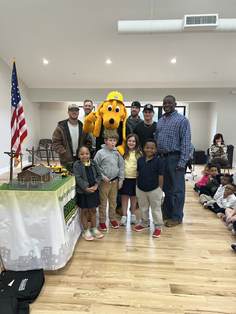 Digger, Ms. Maria and Walton EMC/Gas visited Loganville Christian Academy!
