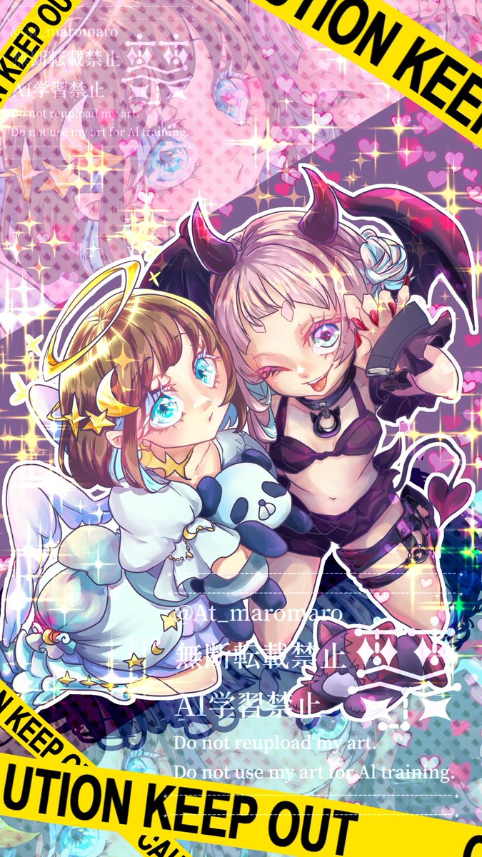 【有償依頼イラスト】

デザイン･構図おまかせでハロウィンなペア画イラスト描かせて頂きました！👼😈

ありがとうございました✨

#有償依頼受付中 
#ペア画依頼 
#イラスト