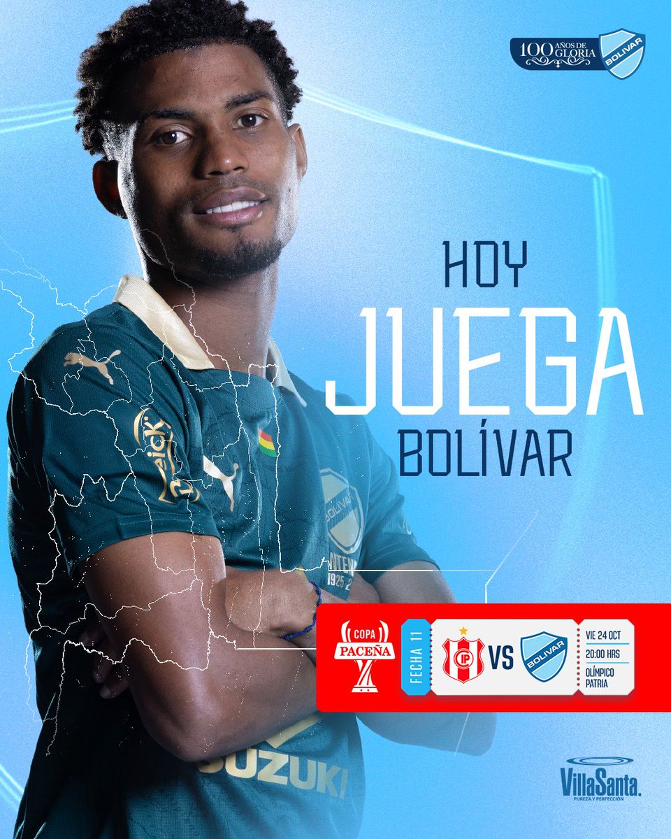 Bolivar_Oficial's tweet image. ¡NOCHE DE BATALLA EN SUCRE! ⚔️✨

La Academia salta al campo para un duelo clave de la Copa Paceña. 💪🏻⚽

¡Vamos juntos por otra victoria, familia celeste! 🩵🔥

#BolívarCentenario #UnSigloDePasión