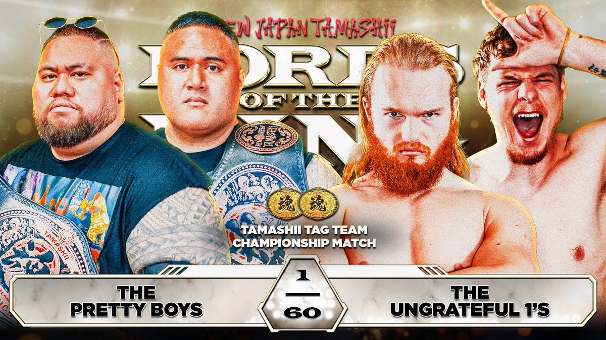 You can still make it!

Mangere Arts Centre hosts TAMASHII's Lords of the Ring tonight, with the first defence of the #njpwTAMASHII Tag titles!

Last tix:
eventfinda.co.nz/2025/lords-of-…