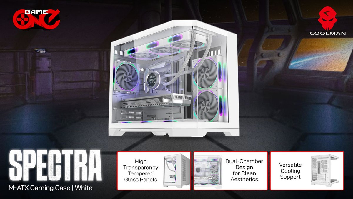 gameoneph's tweet image. Flex your build with the Coolman Spectra Luxe ATX Case, vibrant RGB, sleek glass, and cooling built for gamers who crave power and style.

🛒Shop Now: bit.ly/3IEYizO

#CoolmanSpectraLuxe #GamingCase #ATXCase #PCBuild #GamingSetup #RGBLighting #gameoneph
