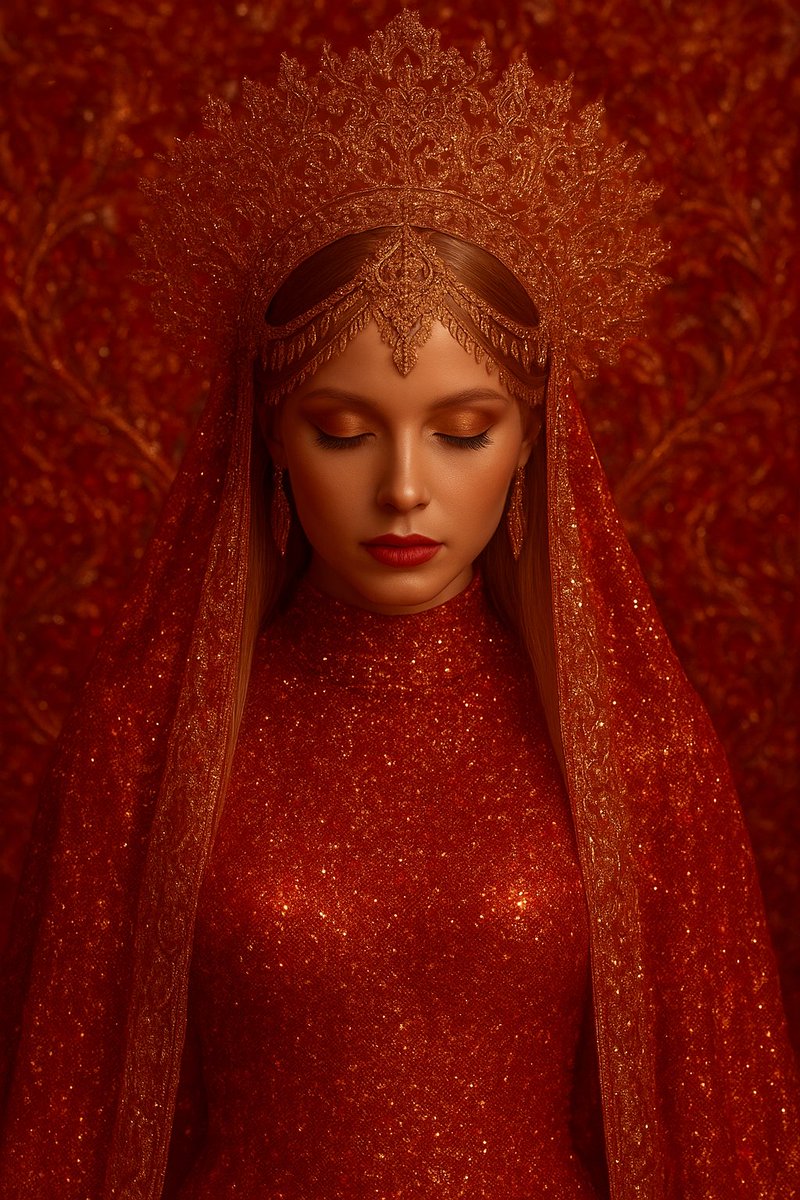 mythoughts_ai's tweet photo. "She burns with the fire of dawn — where gold meets passion, and divinity takes form."
#GoldenGlow #RedElegance #DivineFeminine #EtherealBeauty #RoyalAura #GoddessEnergy #RadiantLight #MysticCharm #LuxuryArt #DreamInGold https://t.co/yv6wAJ5hhV