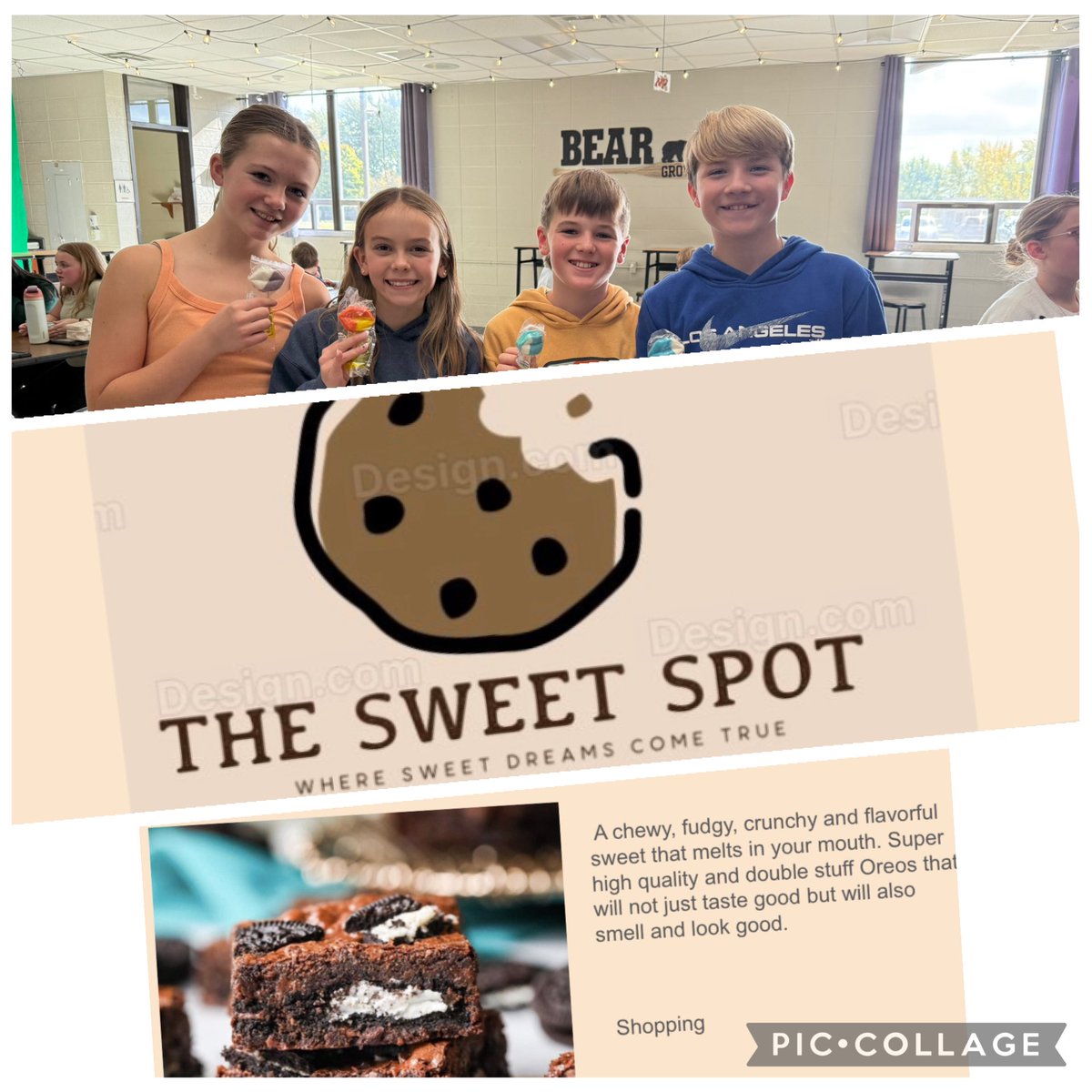 BizMathGuy's tweet image. Business Math 6 rolled out their Food Truck Designs &amp;amp; Marketing projects last week! 🚚The winning truck, “The Sweet Spot,” came straight from the Vikings Kitchen — serving up their Oreo Brownie for Grand Opening day! #FutureEntrepreneurs ⁦@ByronBears⁩ ⁦@ByronMSBears⁩