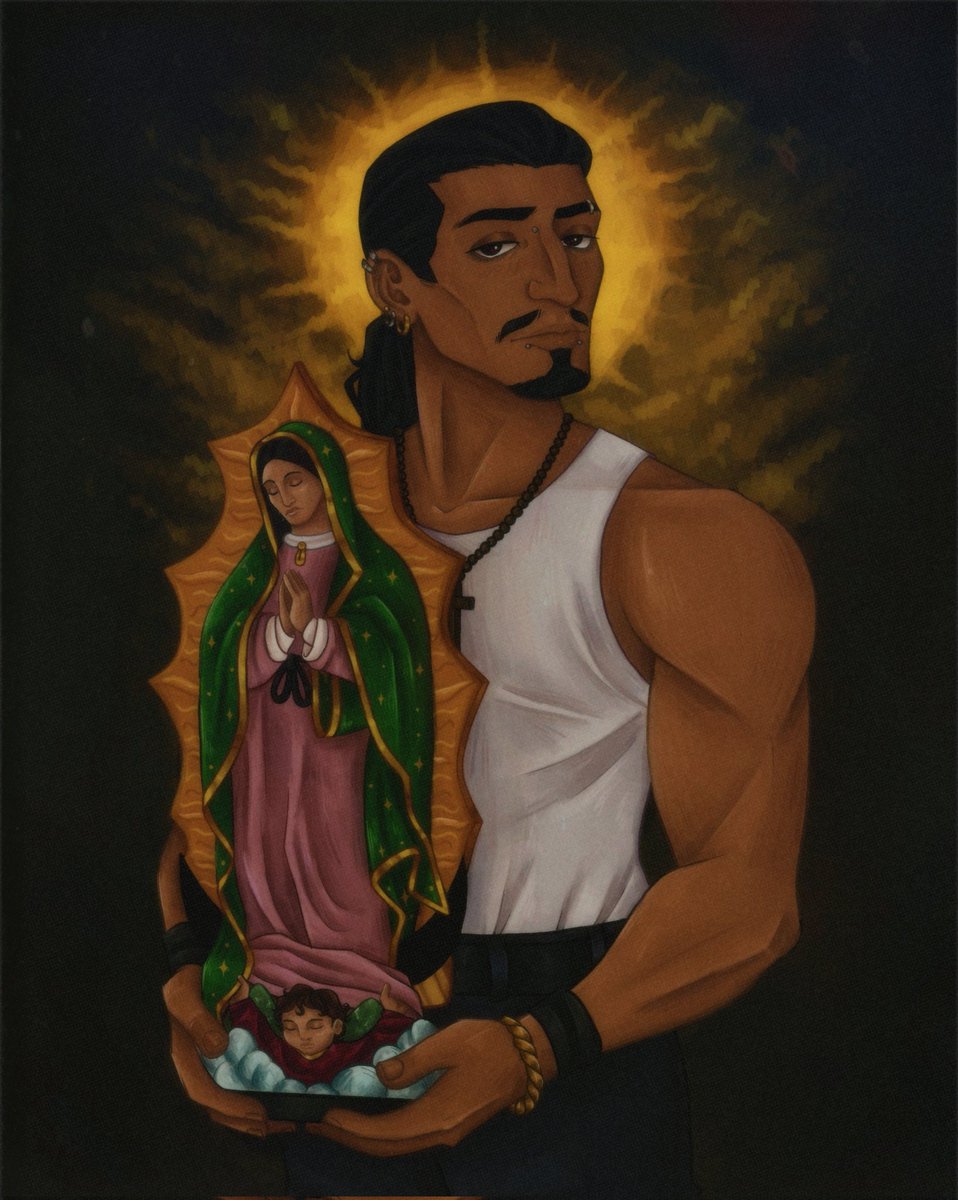 Drawing based on one of my clone Juan Diego,I wanted to make a kind of "religious" image or something like that.