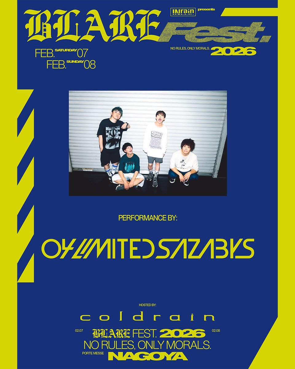 出演日決定！】 □2026/2/7(土) ポートメッセなごや 『BLARE FEST