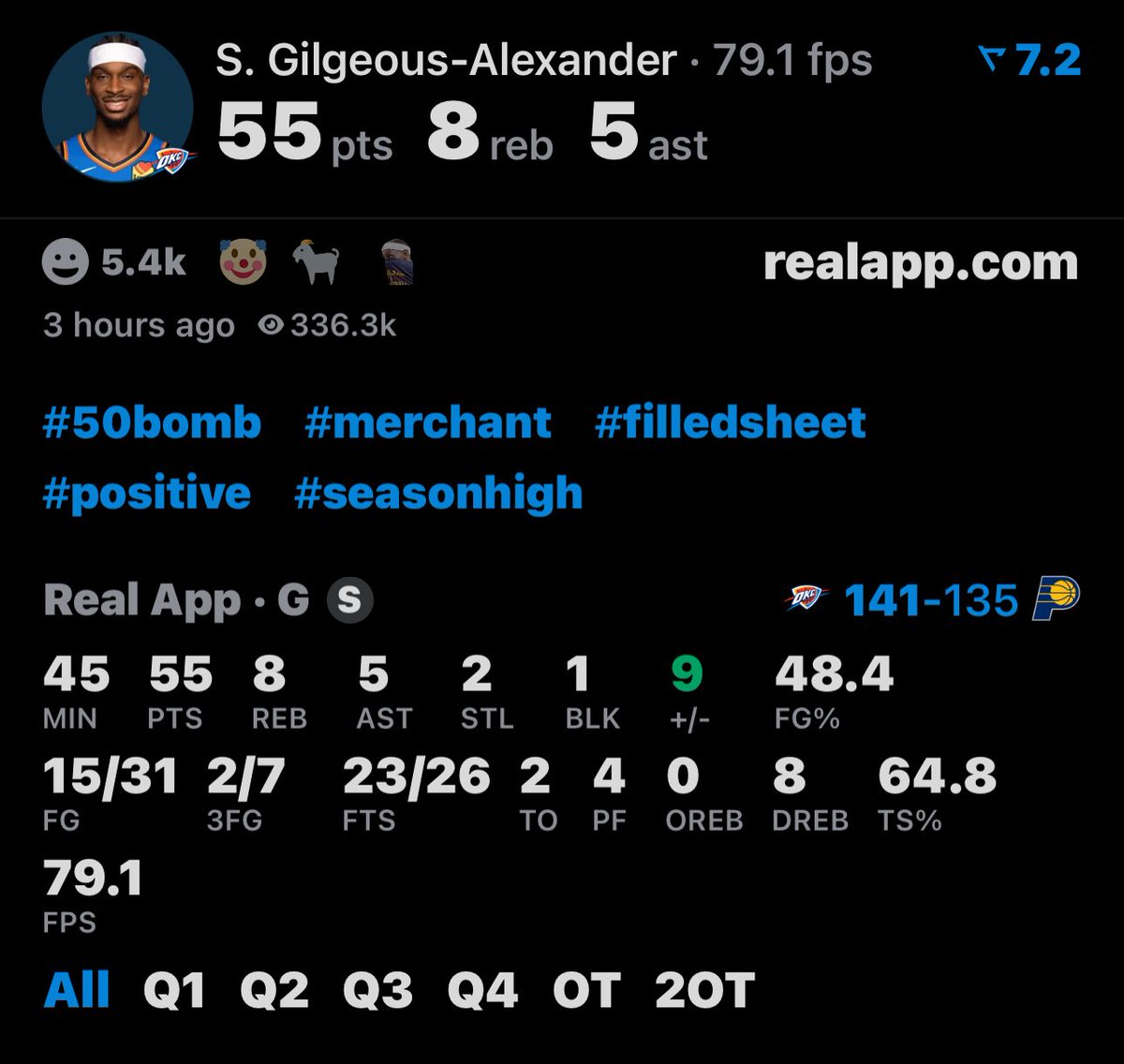 26 FT attempts almost as many FG attempts and I’m supposed to respect his game 😭✌️