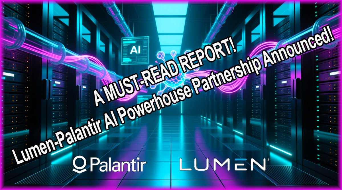 laptoptravel's tweet image. A MUST-READ REPORT! shorturl.at/mLDI9
$LUMN $PLTR A #Lumen #Palantir AI Powerhouse Deal Announced!: Unleashing Enterprise Transformation and Skyrocketing Stock Potential in 2025 Revolutionizing AI with Network Speed – Why This Partnership Spells Massive Gains for Investors